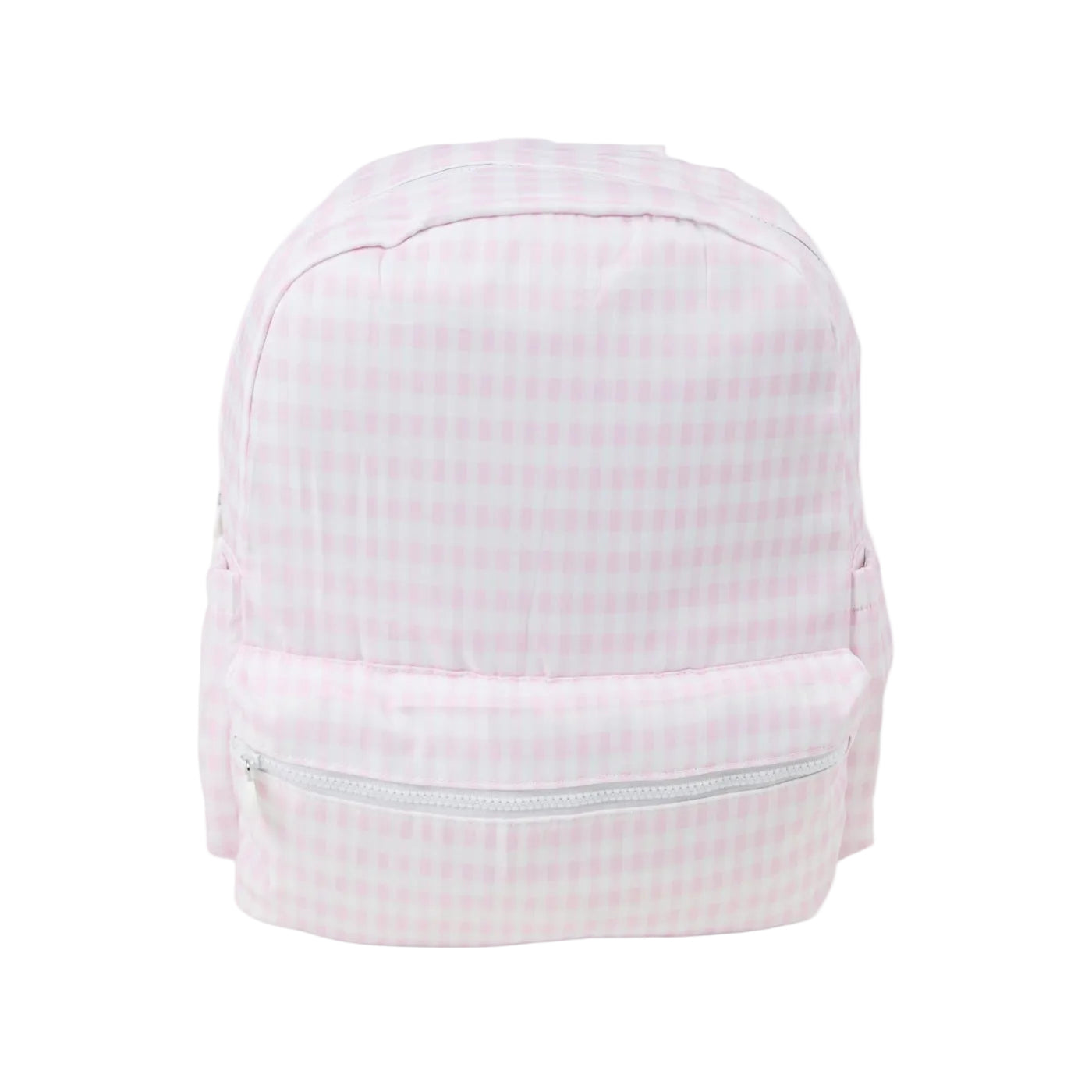 Light Pink Gingham Backpack W/ Pockets