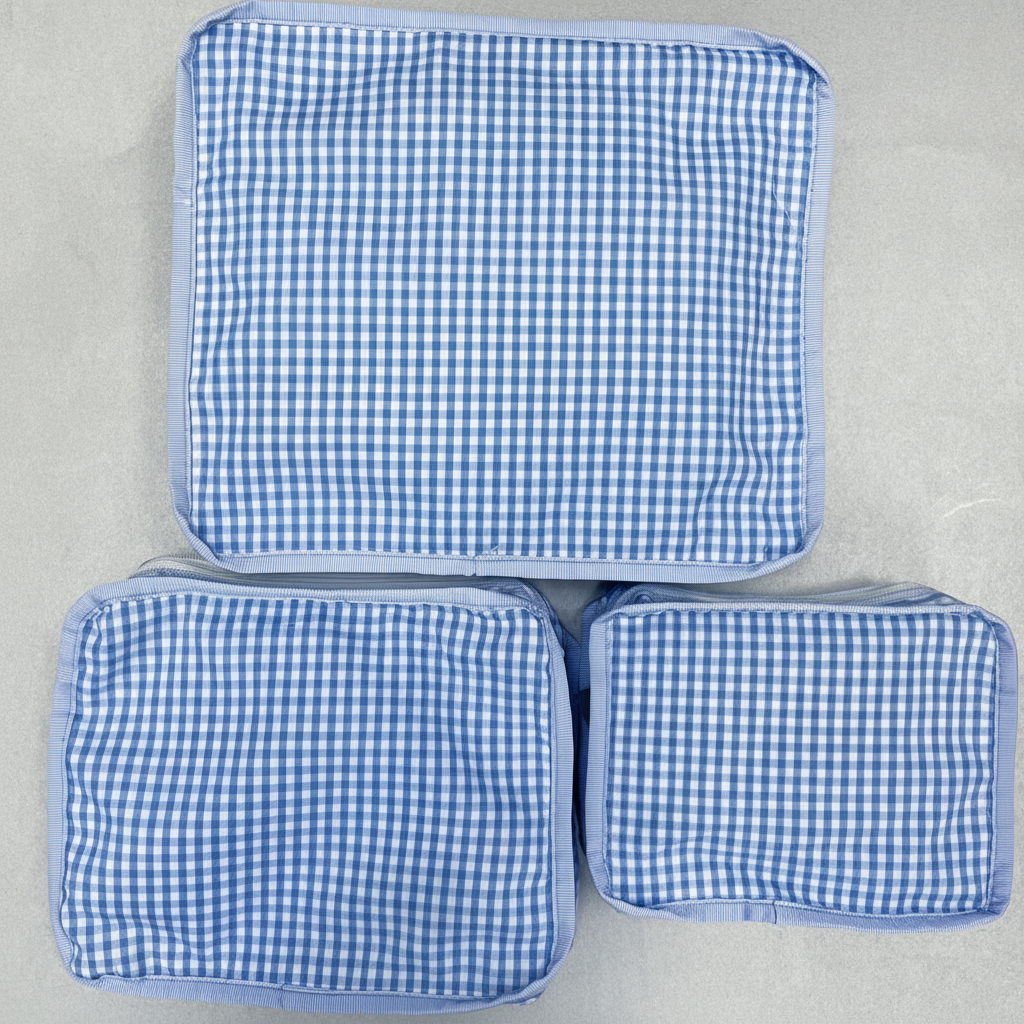 Blue Gingham Stacking Set