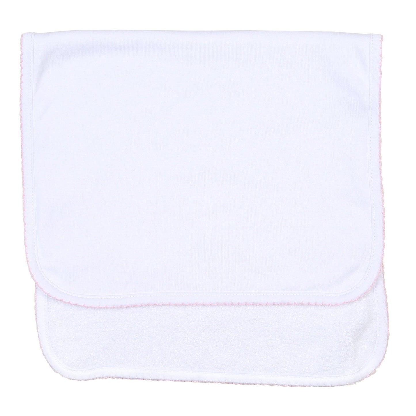 Essentials Pink Trim Burp Cloth