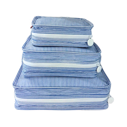 Navy Preppy Stripe Glossy Stacking Set