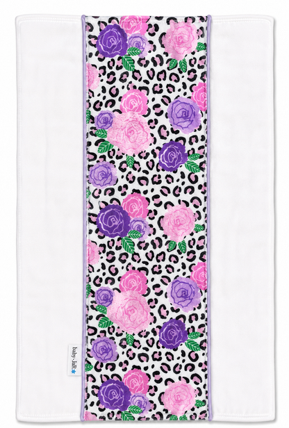 Leopard Roses Burp Cloth