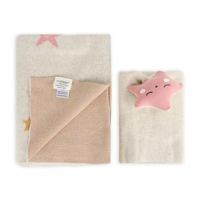 Stars Baby Knit Blanket & Lovey Gift Set
