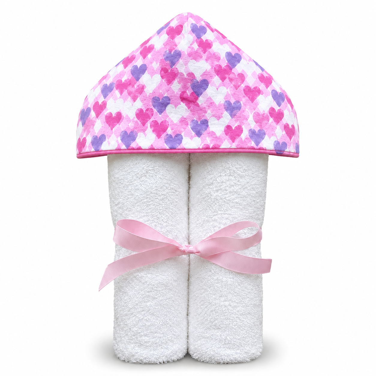 Doodle Hearts Hooded Towel
