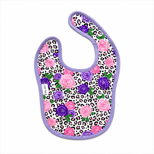 Leopard Roses Bib