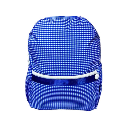 Electric Blue Medium Glossy Backpack w/ Pockets