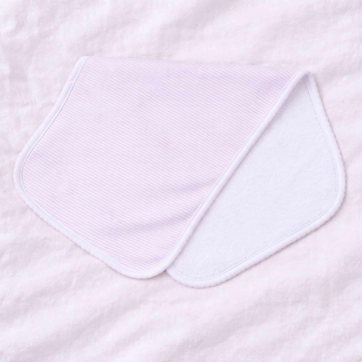 Pink Mini Stripes Burp Cloth