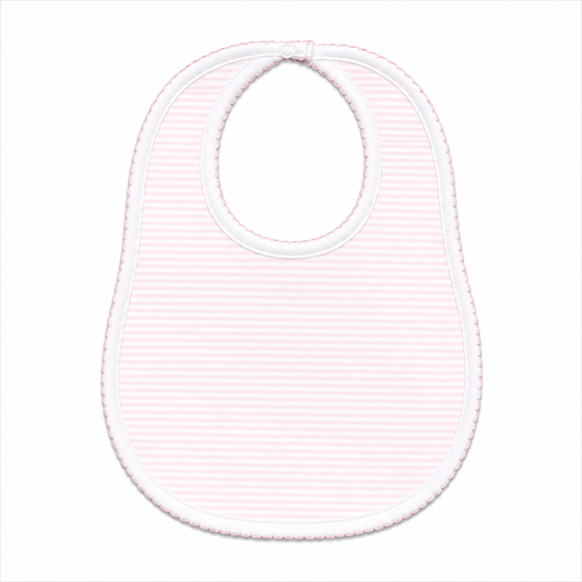 Pink Mini Stripes Bib