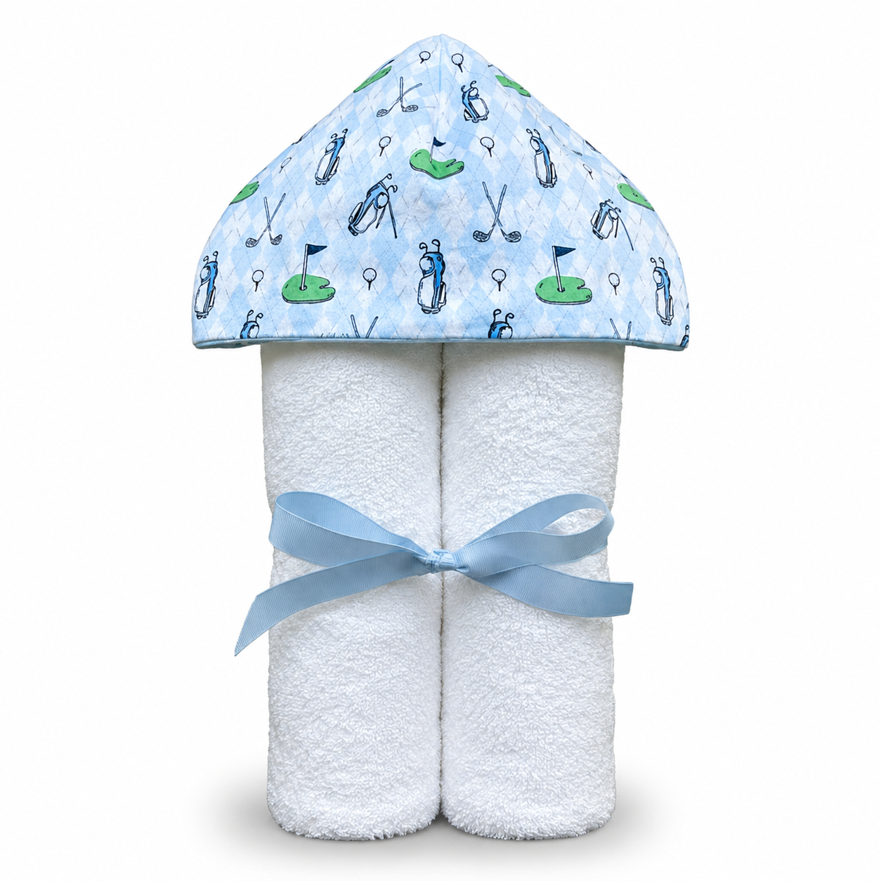 Blue Tee Time Hooded Towel