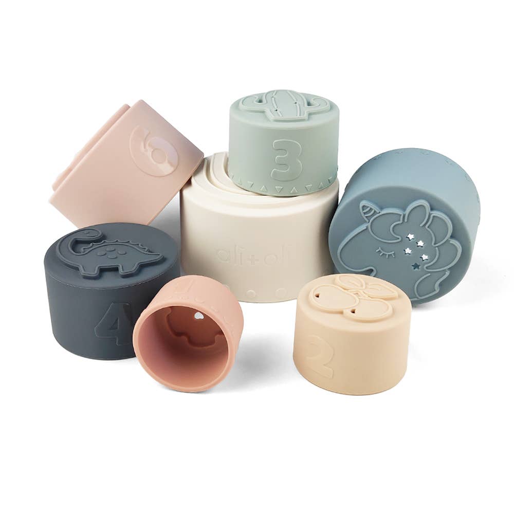 Soft Silicone Stacking Cups Toy