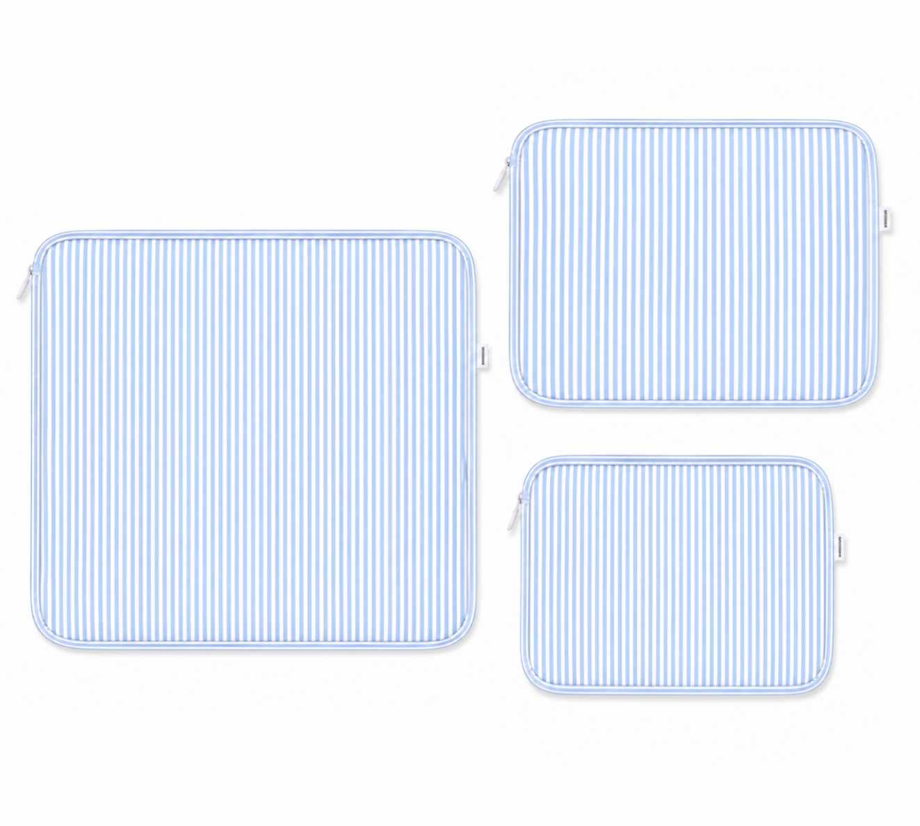 Baby Blue Preppy Stripe Glossy Stacking Set