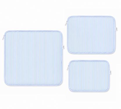 Baby Blue Preppy Stripe Glossy Stacking Set