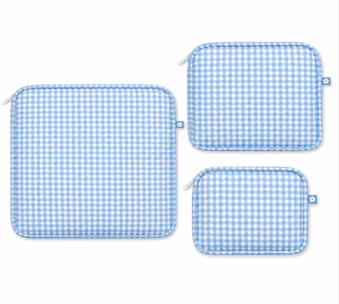 Blue Gingham Stacking Set