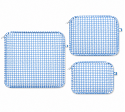 Blue Gingham Stacking Set