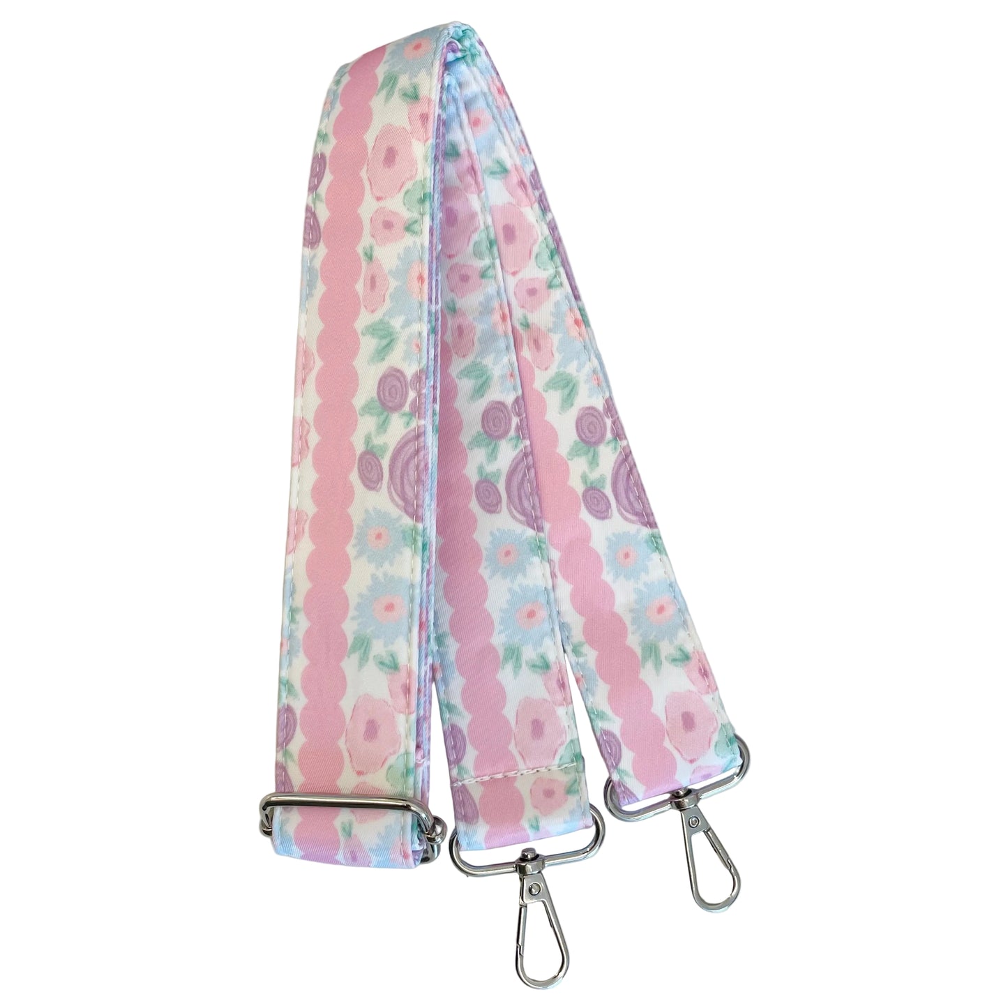 Scalloped Striped Floral Ruffled Weekend Duffel