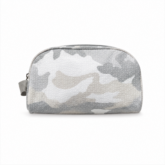 Snow Camo Seersucker Stowaway Bag