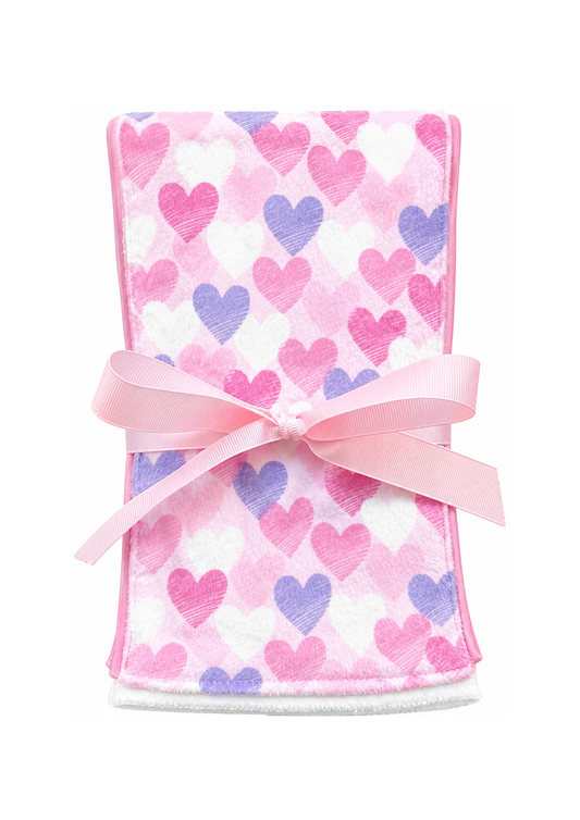 Doodle Hearts Burp Cloth