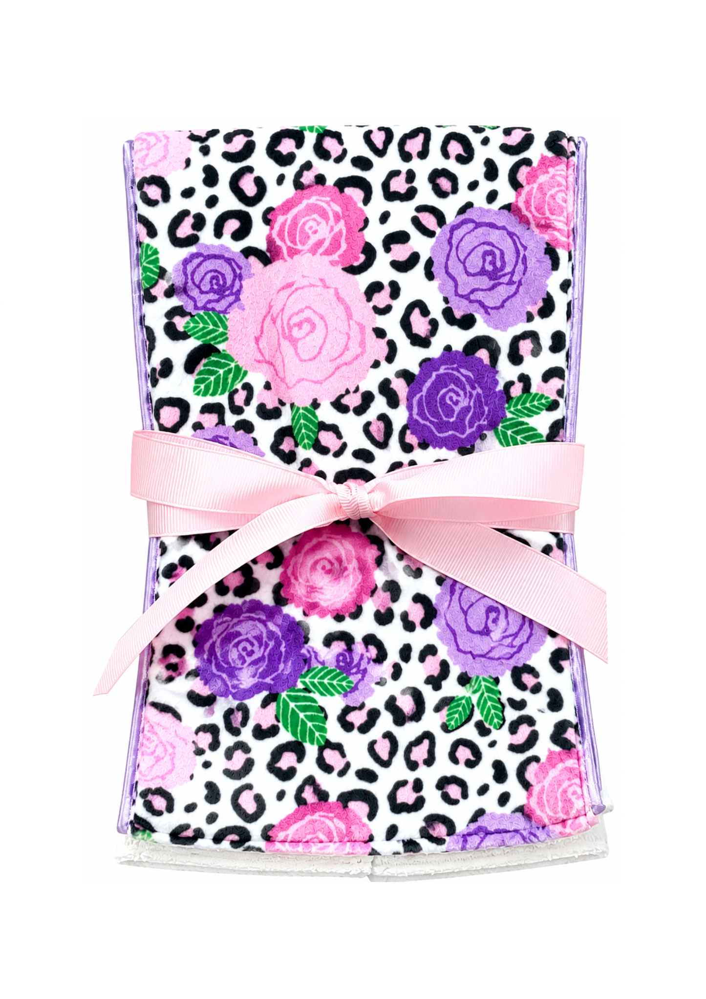 Leopard Roses Burp Cloth