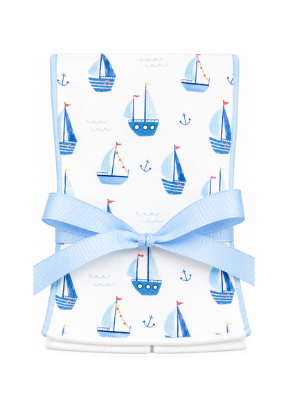 Sailboat Burp Cloth
