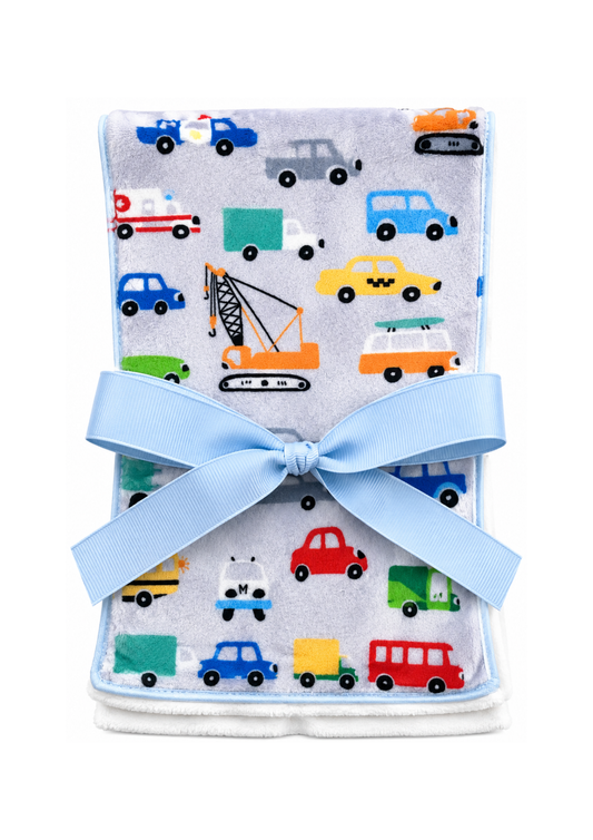 Cartoon Cars Burp Cloth