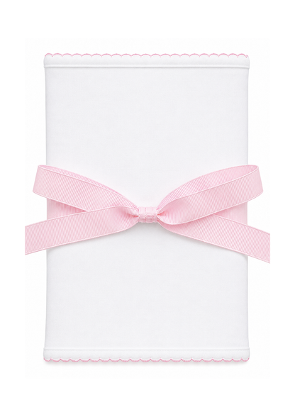 Essentials Pink Trim Burp Cloth
