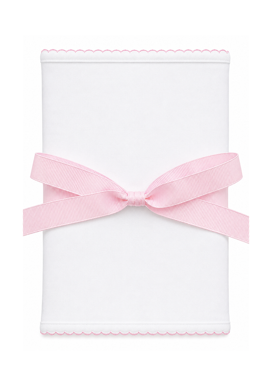 Essentials Pink Trim Burp Cloth