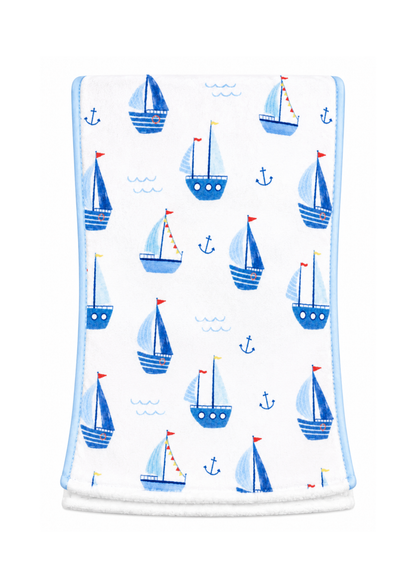 Sailboat Burp Cloth