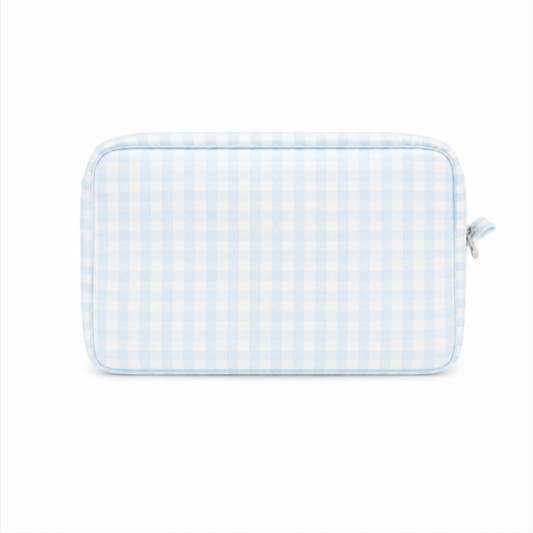 Light Blue Gingham Everything Bag