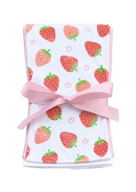 Strawberry Burp Cloth
