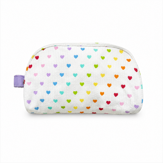 Lots O' Hearts Seersucker Stowaway Bag