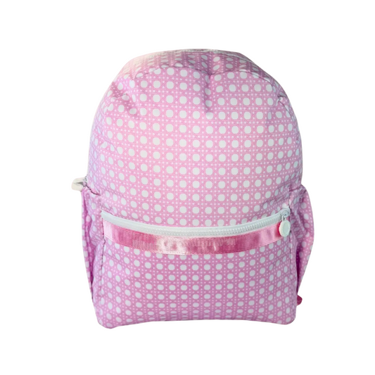 Pink Bungalow Glossy Backpack w/ Pockets