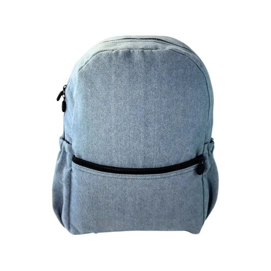 Demin Backpack W/ Pockets