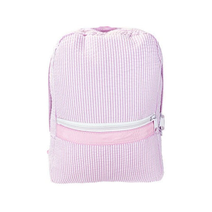 Pink Seersucker Backpack