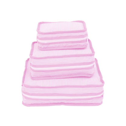Pink Seersucker Stacking Set