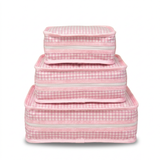 Pink Gingham Stacking Set