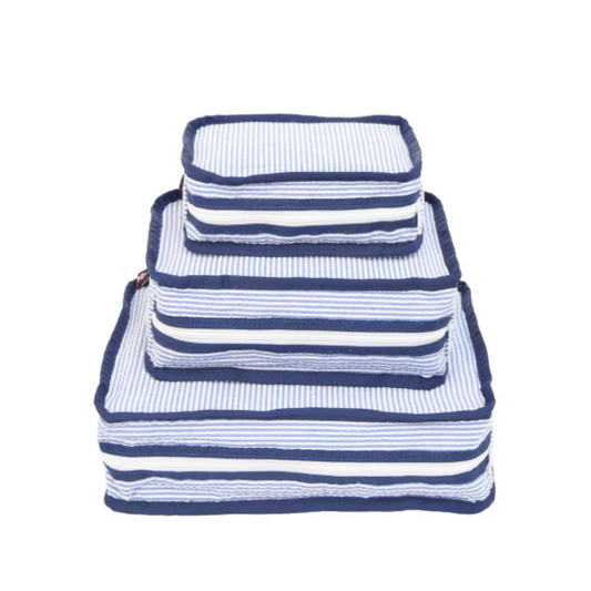 Navy Seersucker Stacking Set