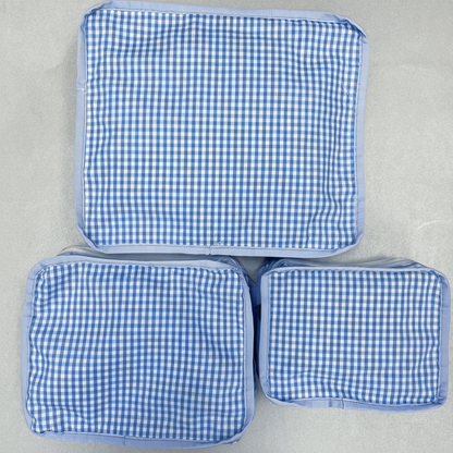 Blue Gingham Stacking Set