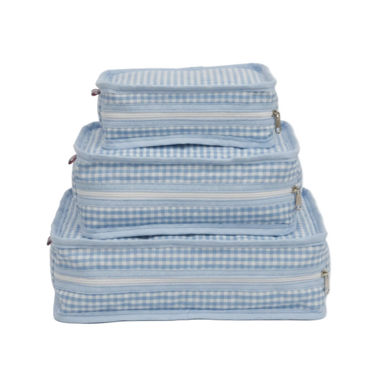 Blue Gingham Stacking Set