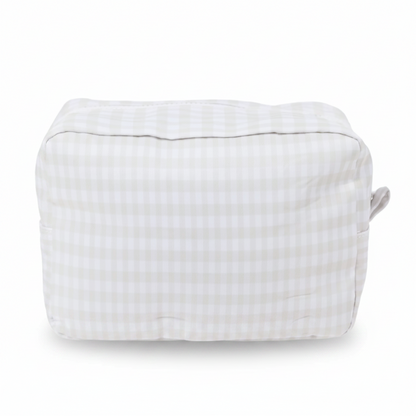 Khaki Gingham Everything Bag