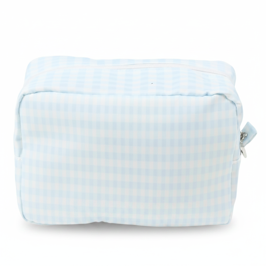 Light Blue Gingham Everything Bag