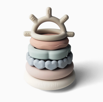 Soft Silicone Stacking Ring Tower (6-pc) Sun