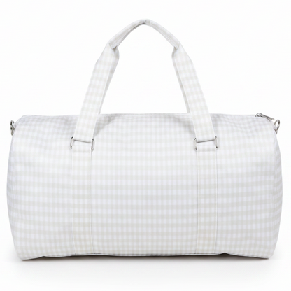 Khaki Gingham Weekend Duffel