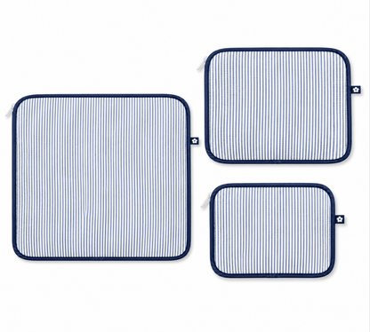 Navy Seersucker Stacking Set