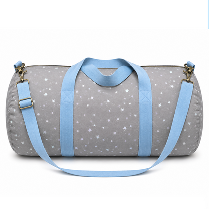 Gray Stars Seersucker Weekend Duffel