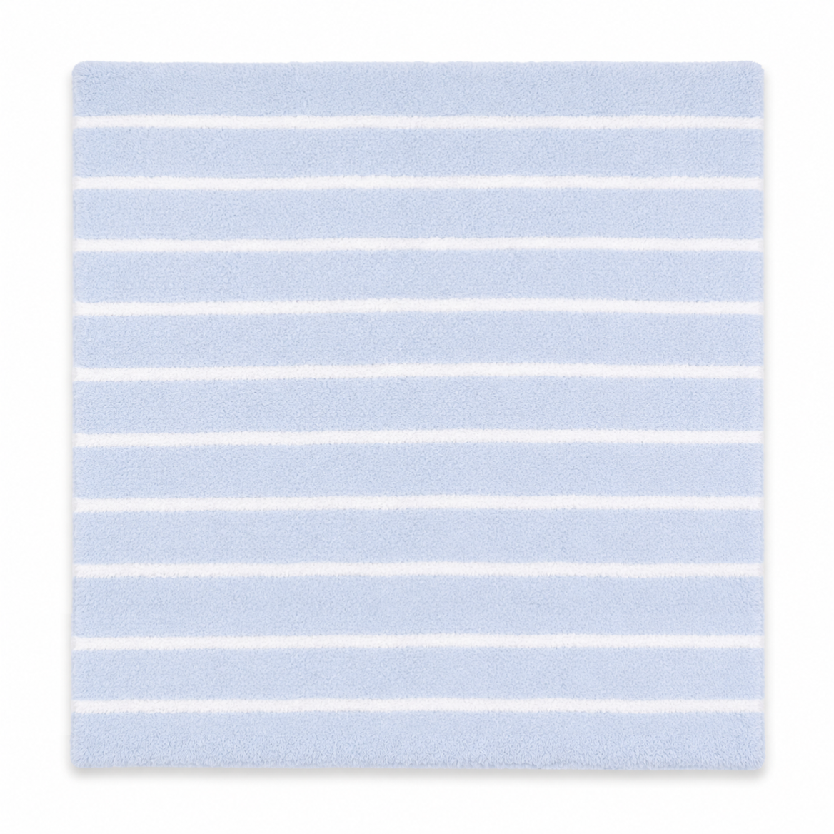 Light Blue & Ivory Stripe Stroller Blanket