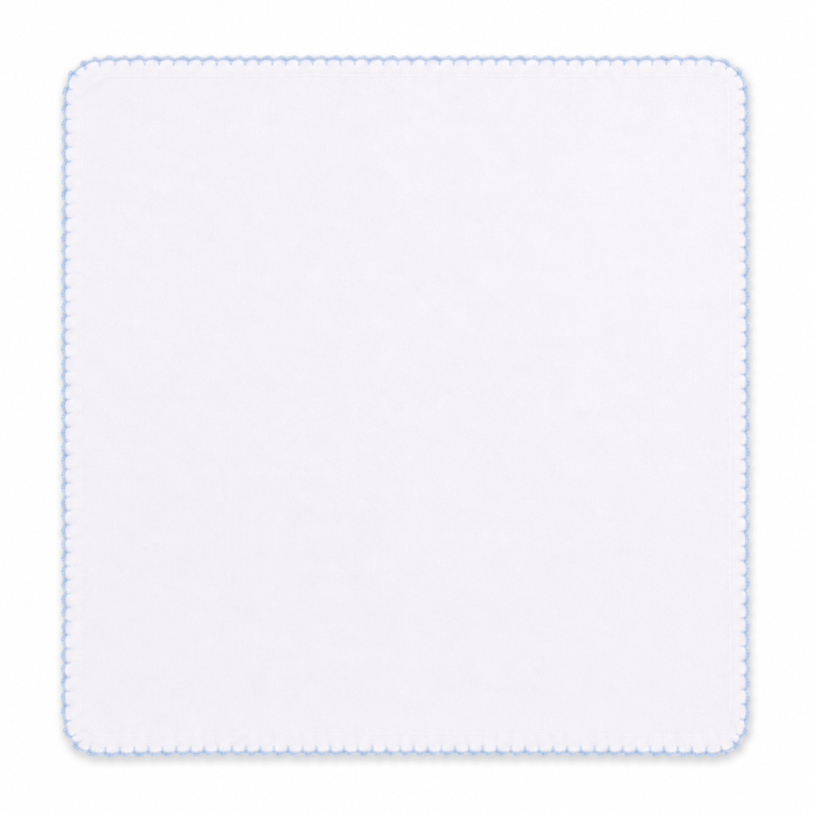 Essentials Blue Trim Receiving Blanket