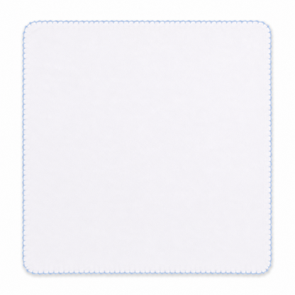 Essentials Blue Trim Receiving Blanket