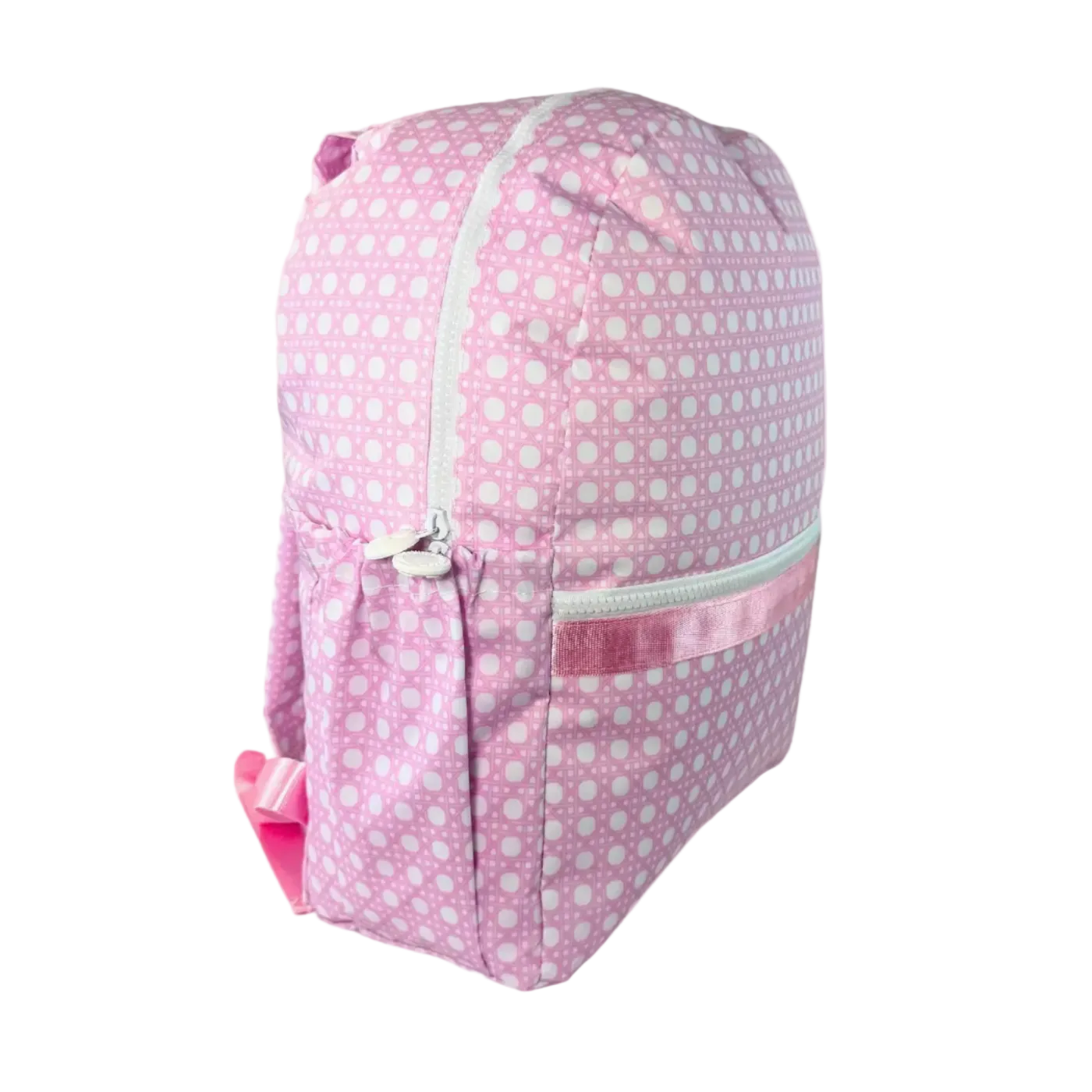 Pink Bungalow Glossy Backpack w/ Pockets