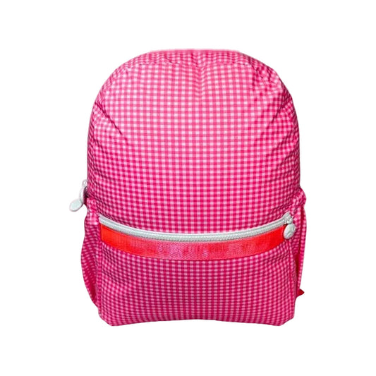 Flamingo Glossy Backpack w/ Pockets