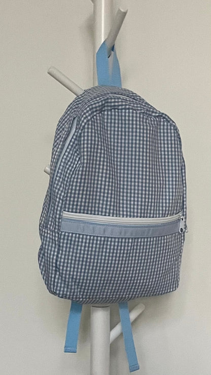 Baby Blue Gingham Backpack