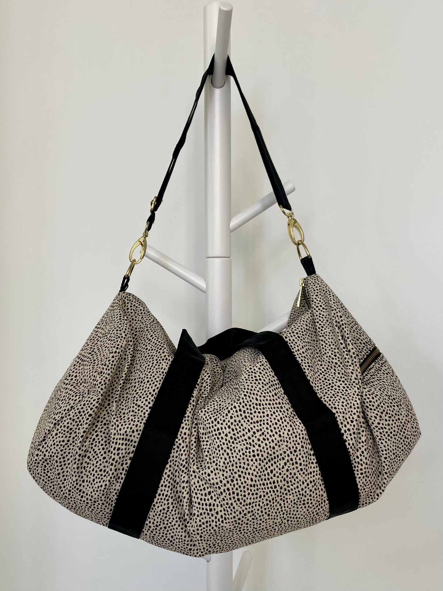 Cheetah Seersucker Weekend Duffel